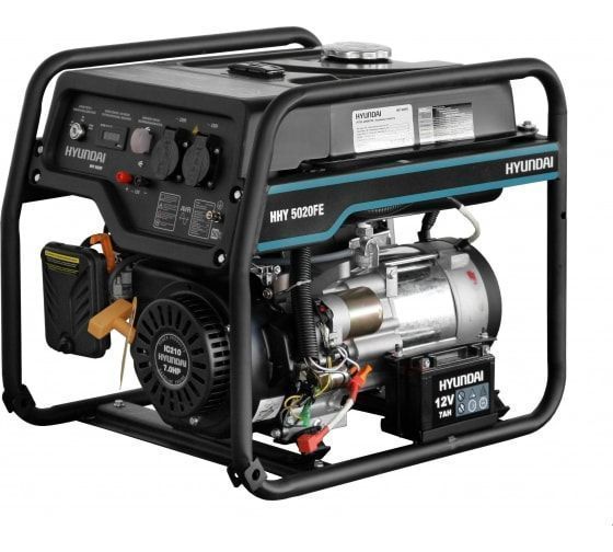 Бензиновый генератор Hyundai HHY 5020FE портативный фото