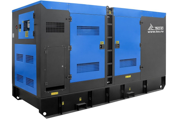 Дизельный генератор ТСС ЭД-250-Т400 с АВР в шумозащитном кожухе на прицепе 025293 промышленный фото