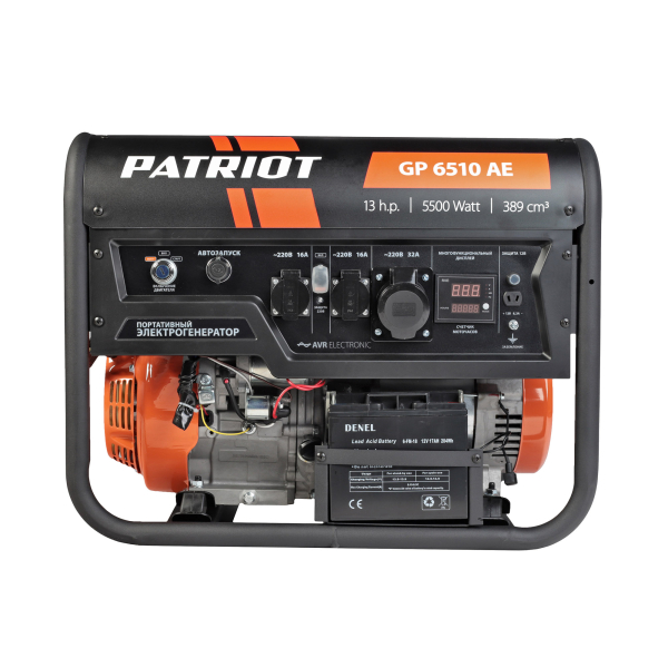 Бензиновый генератор PATRIOT GP 6510 AE фото