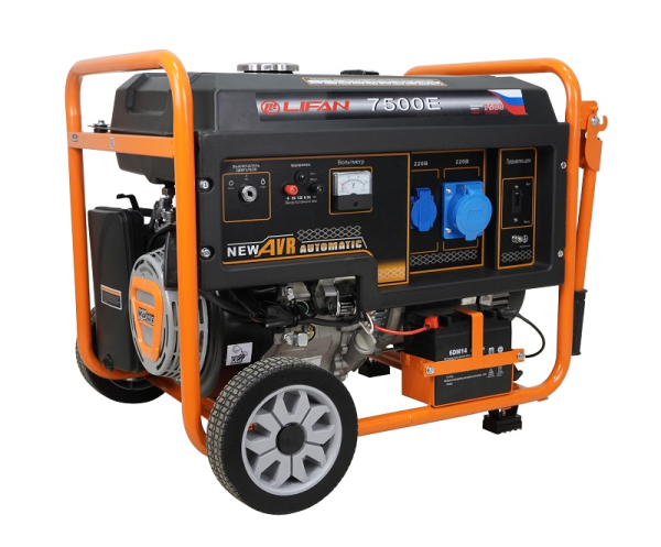 Бензиновый генератор Lifan 7 GF-4 (LF7500E) портативный фото