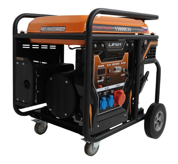 Бензиновый генератор Lifan 15000E3A портативный фото
