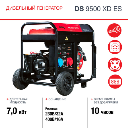 Дизельный генератор Fubag Дизельный генератор одно- и трёхфазный FUBAG DS 9500 XD ES фото