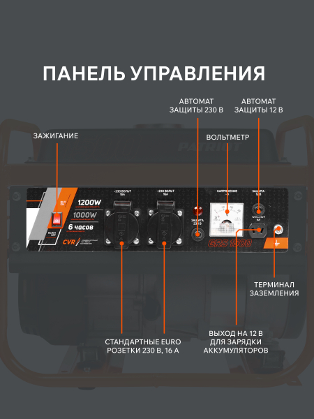 Бензиновый генератор PATRIOT GRS 1500 2-х тактный фото