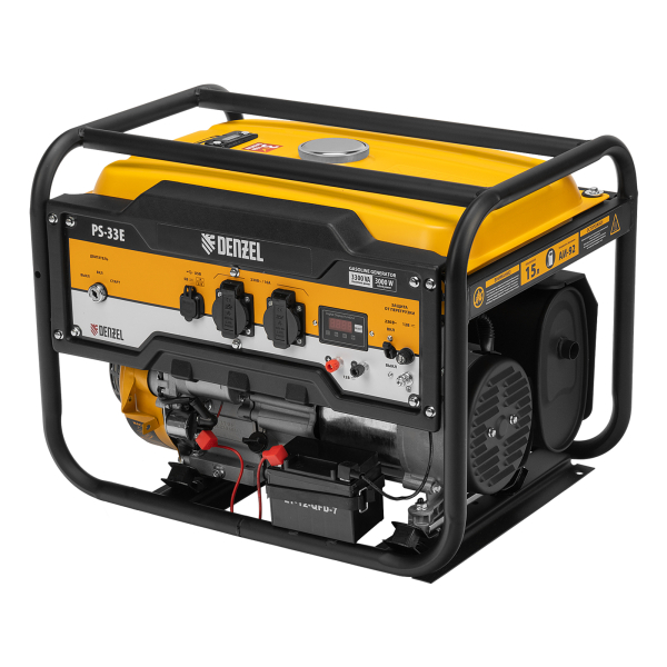 Бензиновый генератор DENZEL PS-33E для газового котла фото