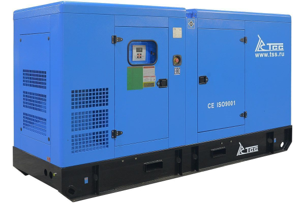 Дизельный генератор ТСС ЭД-150-Т400 с АВР в шумозащитном кожухе на прицепе 025140 промышленный фото