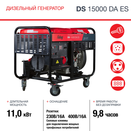 Дизельный генератор Fubag Дизельный генератор трёхфазный FUBAG DS 15000 DA ES фото