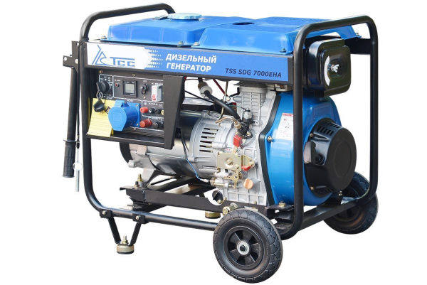 Дизельный генератор ТСС SDG 7000EHA в кожухе МК-2.1 034167 армейский фото