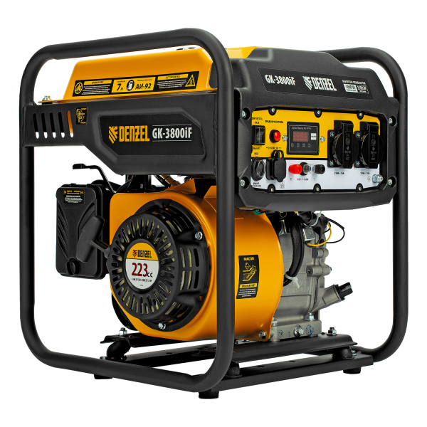 Бензиновый инверторный генератор DENZEL GK-3800iF для газового котла фото