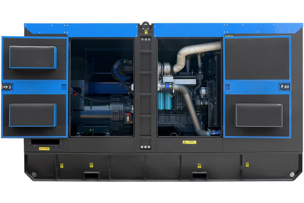 Дизельный генератор ТСС ЭД-250-Т400 с АВР в шумозащитном кожухе на прицепе 025293 промышленный фото