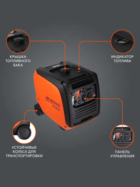 Бензиновый инверторный генератор PATRIOT iGX 4000 AWSP переносной фото