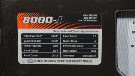 Бензиновый генератор Loncin LC8000-JS фото