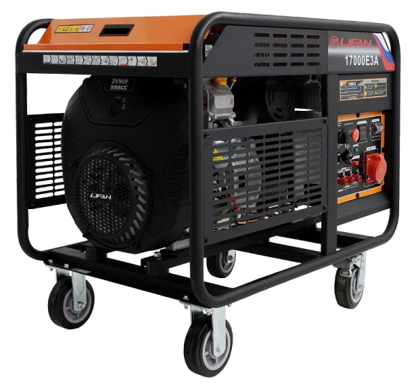 Бензиновый генератор Lifan 17000E3A портативный фото