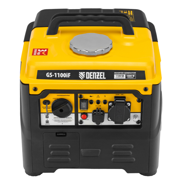 Бензиновый инверторный генератор DENZEL GS-1100iF портативный фото