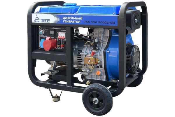 Дизельный генератор ТСС SDG 8000EH3A в кожухе МК-2.1 034170 армейский фото