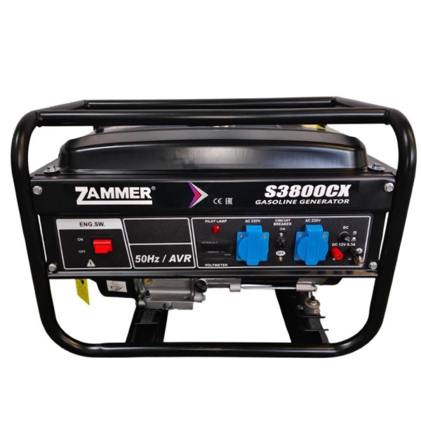 Бензиновый генератор Zammer S3800CX на колесах фото