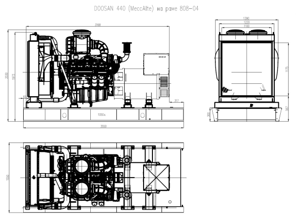 Дизельный генератор ТСС АД-440С-Т400-1РМ17 (Mecc Alte) 015103 фото