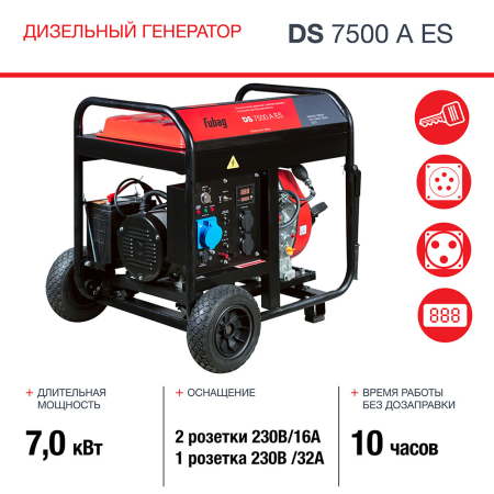 Дизельный генератор Fubag DS 7500 A ES фото