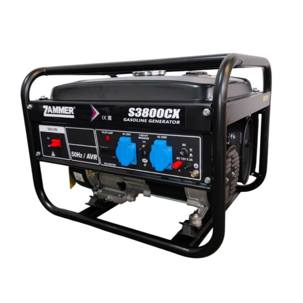 Бензиновый генератор Zammer S3800CX на колесах фото