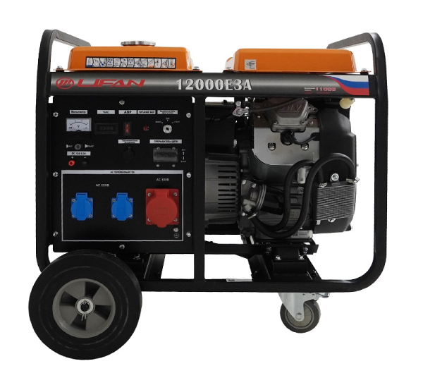 Бензиновый генератор Lifan 12000E3A для дома фото