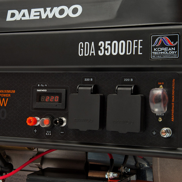 Бензиновый генератор DAEWOO GDA 3500 DFE для дачи фото