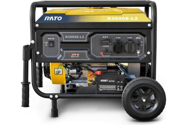 Бензиновый генератор RATO R3000E-L2W электростартер + колесный комплект портативный фото