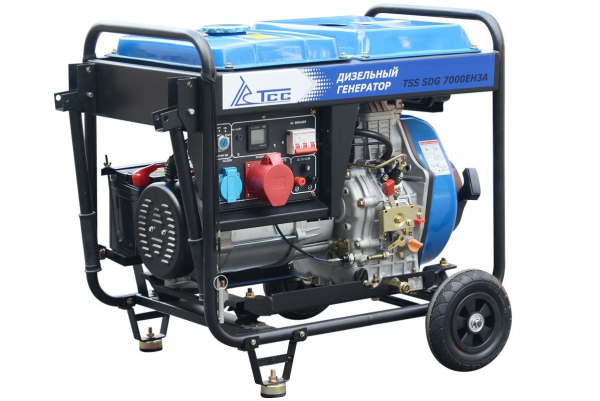 Дизельный генератор ТСС SDG 7000EH3A с АВР 033541 портативный фото