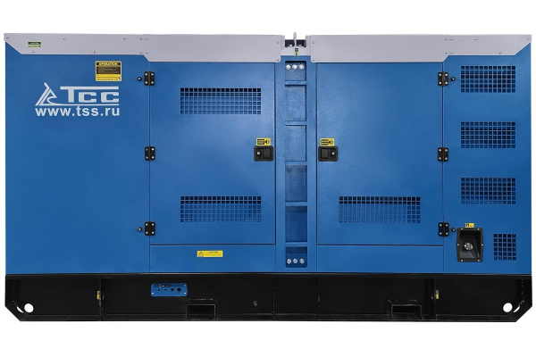 Дизельный генератор ТСС ЭД-200-Т400 с АВР в шумозащитном кожухе на прицепе 025268 промышленный фото