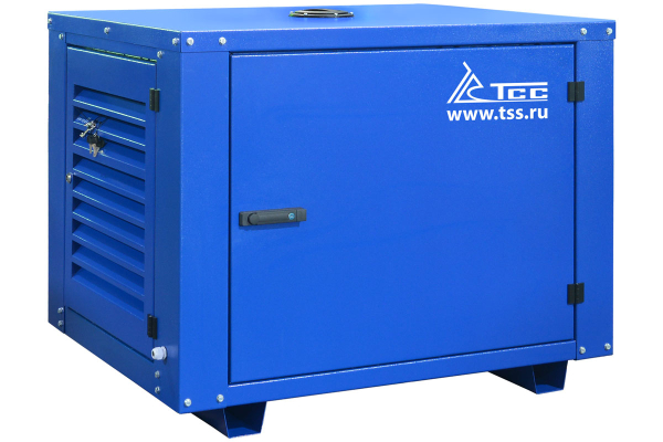 Бензиновый генератор ТСС SGG 7500ЕA в кожухе МК-1 уличный фото