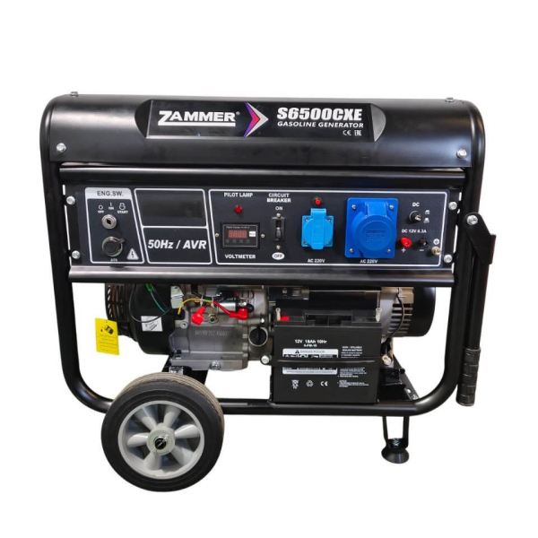 Бензиновый генератор Zammer S6500CXE портативный фото
