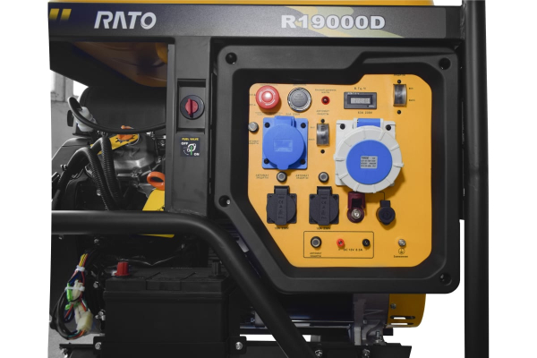Бензиновый генератор RATO R19000D электростартер + колесный комплект портативный фото