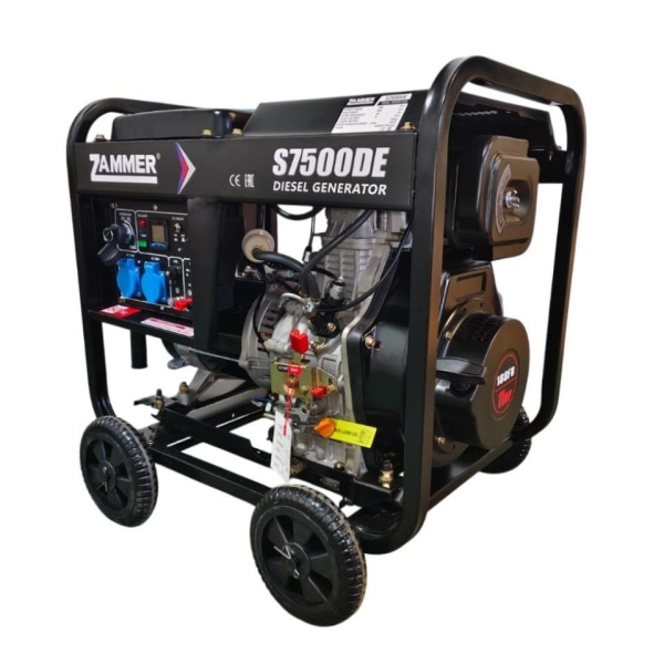 Дизельный генератор Zammer S7500DE S7500DE на колесах фото