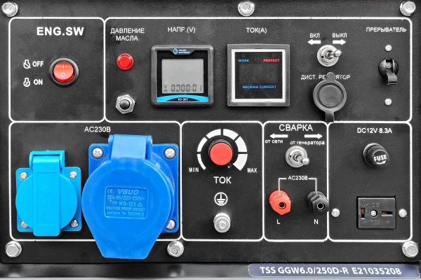 Бензиновый сварочный генератор ТСС GGW 6.0/250D-R для газового котла фото