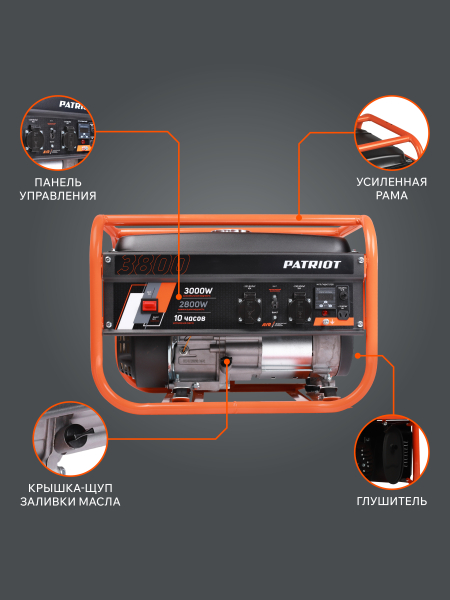 Бензиновый генератор PATRIOT GRS 3800 фото