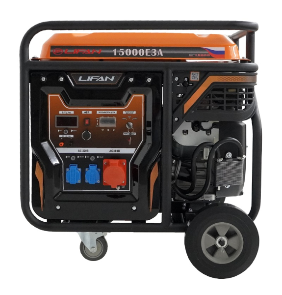Бензиновый генератор Lifan 15000E3A 2-х тактный фото