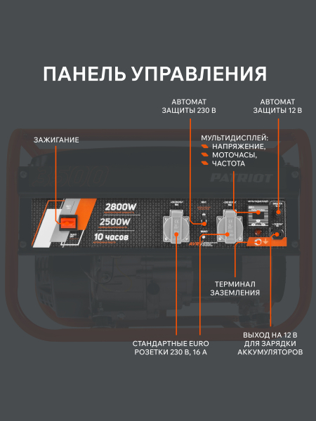 Бензиновый генератор PATRIOT GRS 3500 фото
