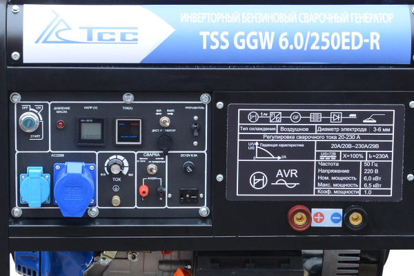 Бензиновый сварочный генератор ТСС GGW 6.0/250ED-R фото