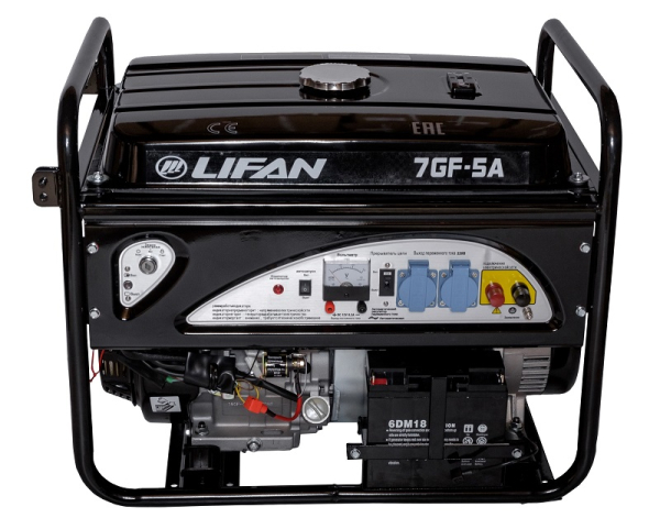 Бензиновый генератор Lifan 7 GF-5A (LF7500AE) фото