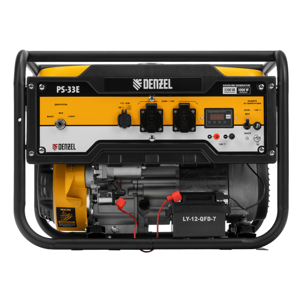 Бензиновый генератор DENZEL PS-33E для газового котла фото